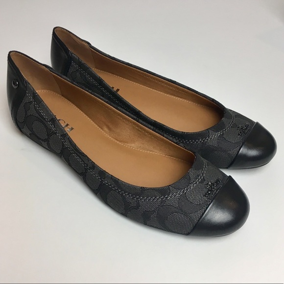 Coach Black Gray Signature Flats 8.5 - Picture 5 of 7